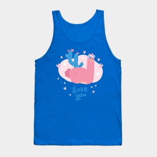 llama valentines day Tank Top